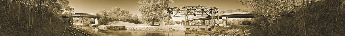Bridges | Williamsport Maryland | The C&O Canal | Potomac River | James O. Phelps | 360 Degree Panoramic Photograph