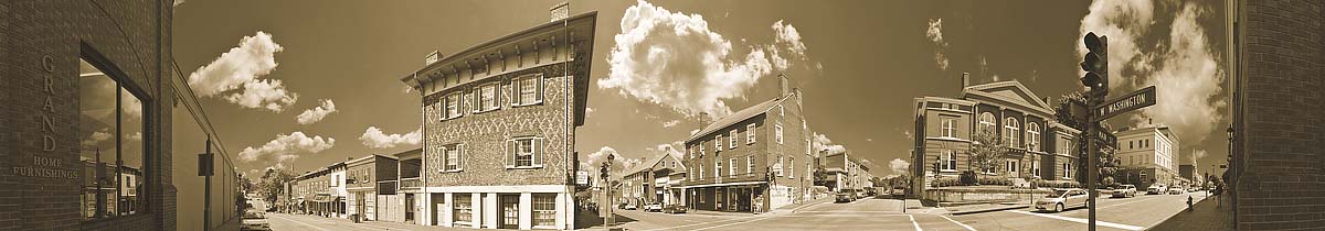 Lexington Virginia Washington & Main Streets | James O. Phelps | 360 Degree Panoramic Photograph