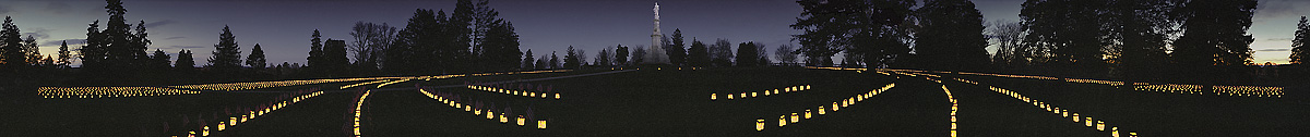 The First Luminaria | Soldiers' National Cemetery | Gettysburg | James O. Phelps | 360 Degree Panoramic Photograph