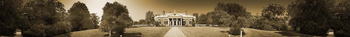Monticello | East Lawn | West Front | James O. Phelps | 360 Degree Panoramic Photograph