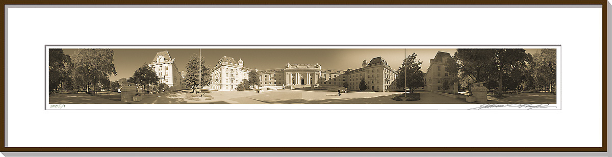 Framed and matted 360 degree panoramic photograph | The United States Naval Academy | James O. Phelps | 360 Degree Panoramic Photography